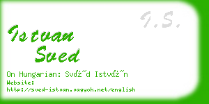 istvan sved business card